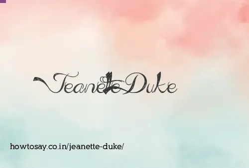 Jeanette Duke