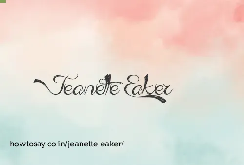 Jeanette Eaker