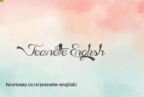 Jeanette English