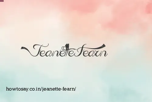 Jeanette Fearn