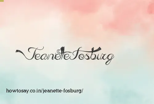 Jeanette Fosburg