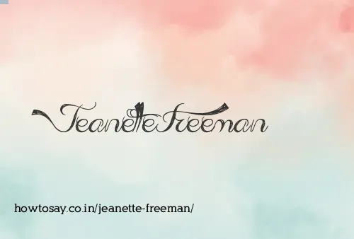 Jeanette Freeman