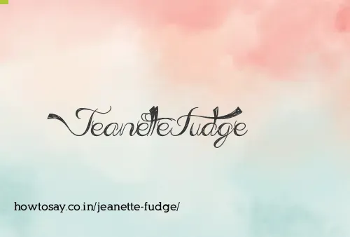 Jeanette Fudge