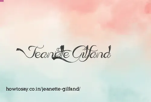 Jeanette Gilfand