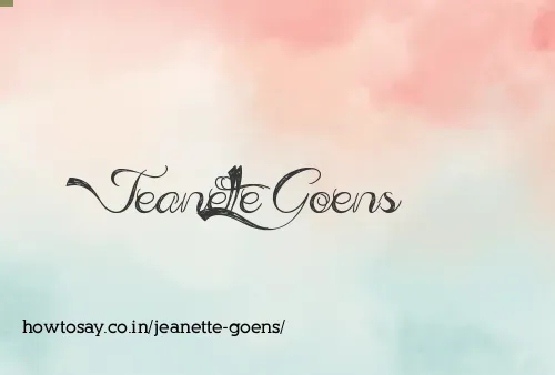 Jeanette Goens