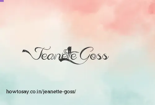 Jeanette Goss
