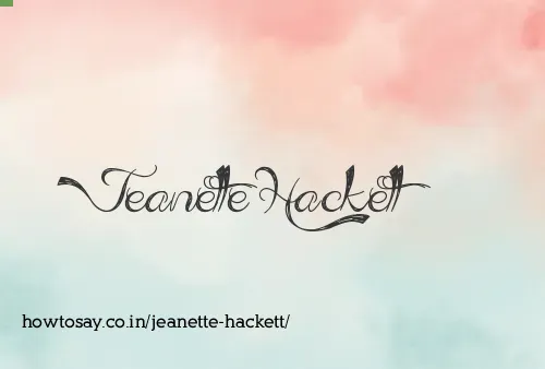Jeanette Hackett