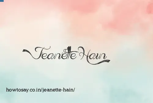 Jeanette Hain