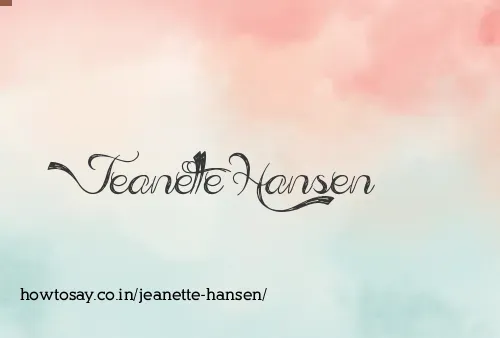 Jeanette Hansen