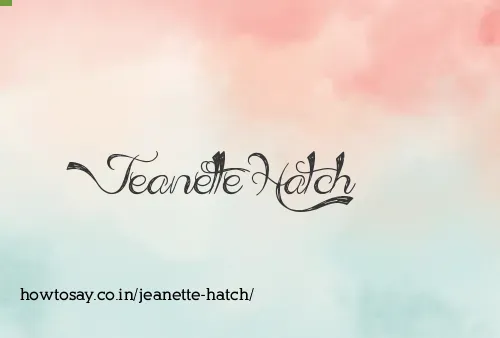 Jeanette Hatch