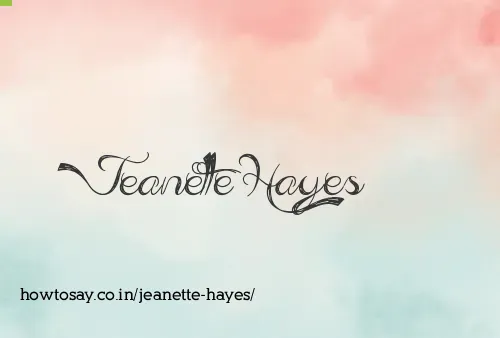 Jeanette Hayes