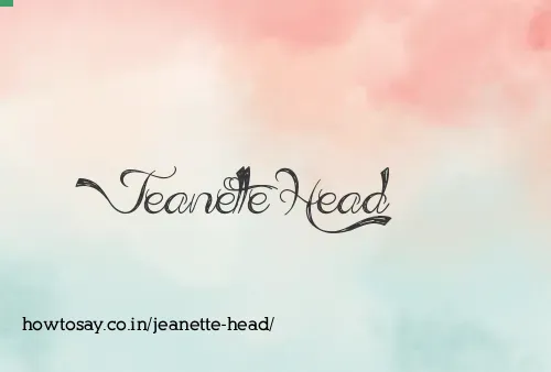Jeanette Head