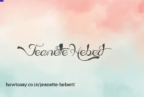 Jeanette Hebert