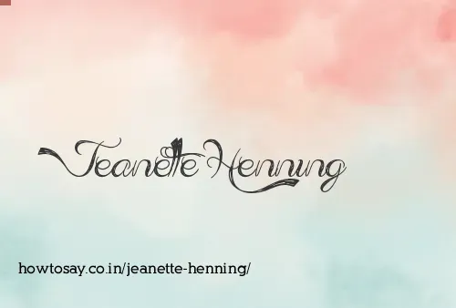 Jeanette Henning
