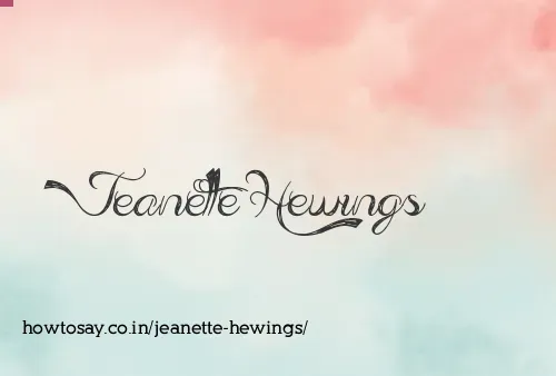 Jeanette Hewings