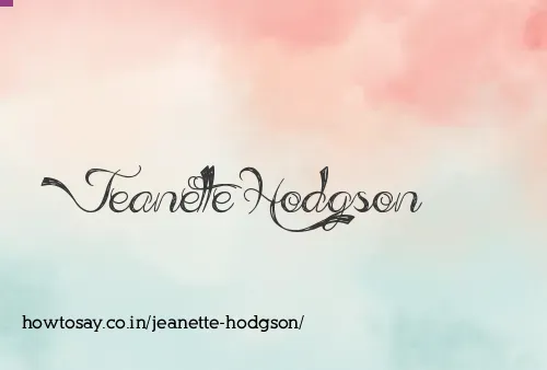 Jeanette Hodgson