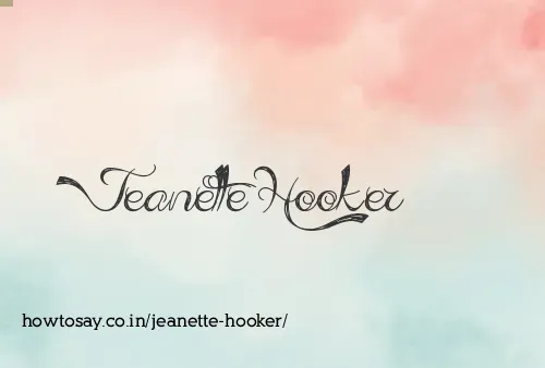 Jeanette Hooker