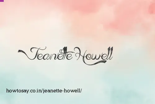 Jeanette Howell
