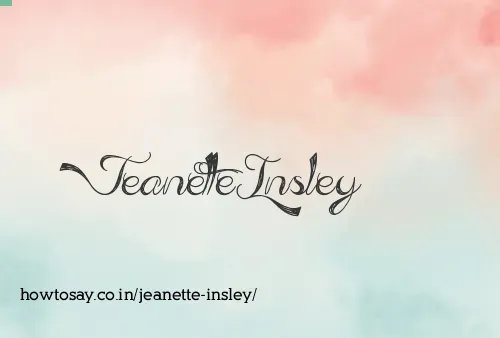 Jeanette Insley