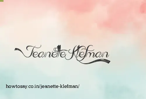 Jeanette Klefman