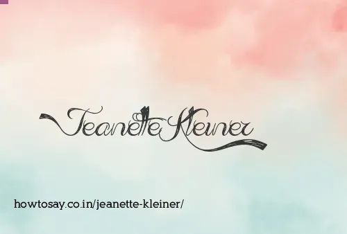 Jeanette Kleiner