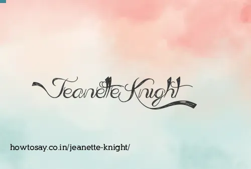 Jeanette Knight
