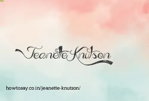 Jeanette Knutson