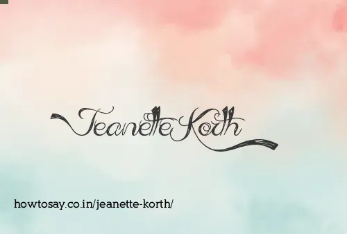 Jeanette Korth