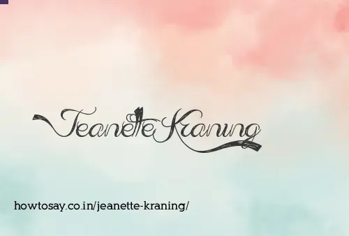 Jeanette Kraning