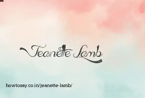 Jeanette Lamb