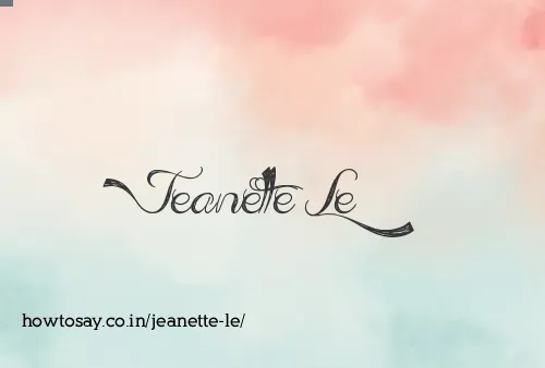 Jeanette Le