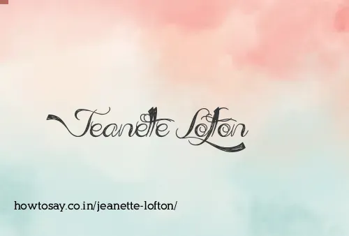 Jeanette Lofton