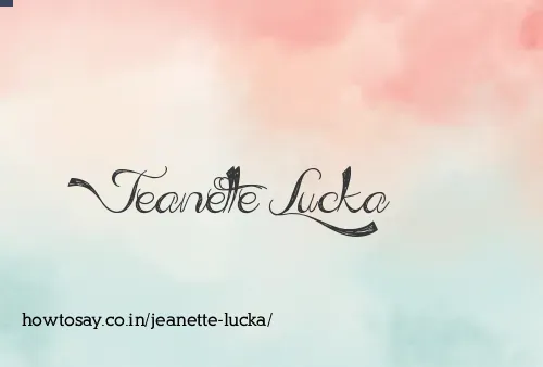Jeanette Lucka