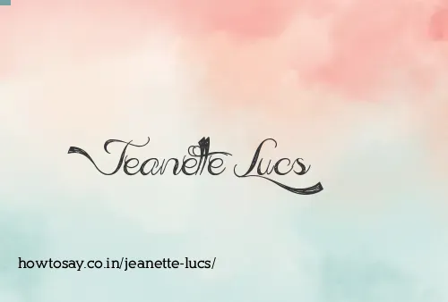 Jeanette Lucs