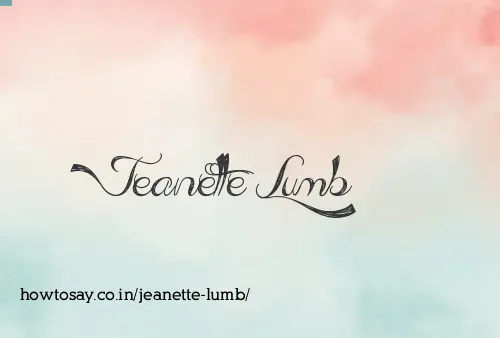 Jeanette Lumb
