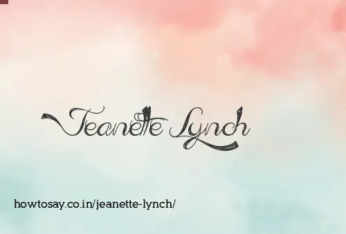 Jeanette Lynch