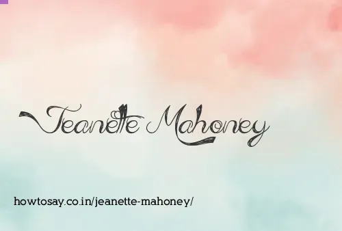 Jeanette Mahoney