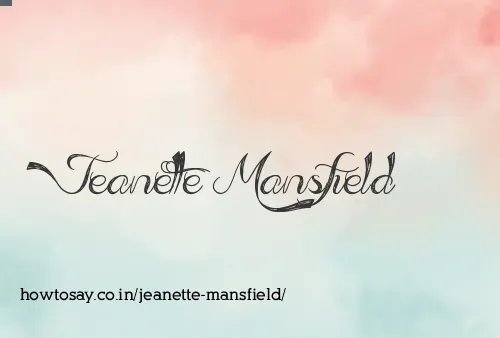 Jeanette Mansfield