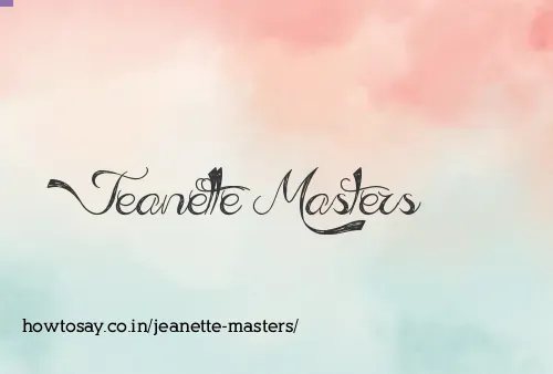 Jeanette Masters