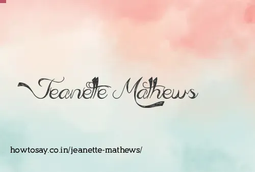 Jeanette Mathews