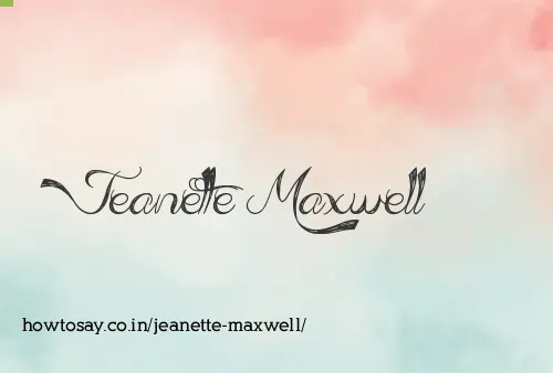 Jeanette Maxwell