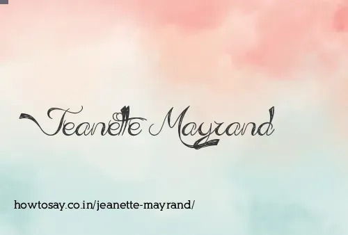 Jeanette Mayrand