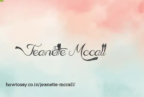 Jeanette Mccall
