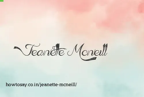 Jeanette Mcneill