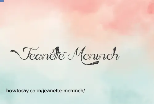 Jeanette Mcninch
