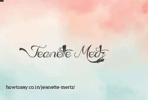 Jeanette Mertz