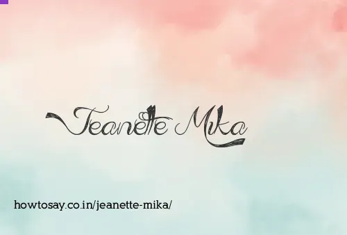 Jeanette Mika