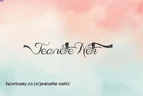 Jeanette Netti