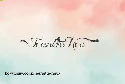 Jeanette Neu