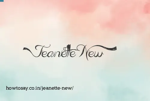 Jeanette New